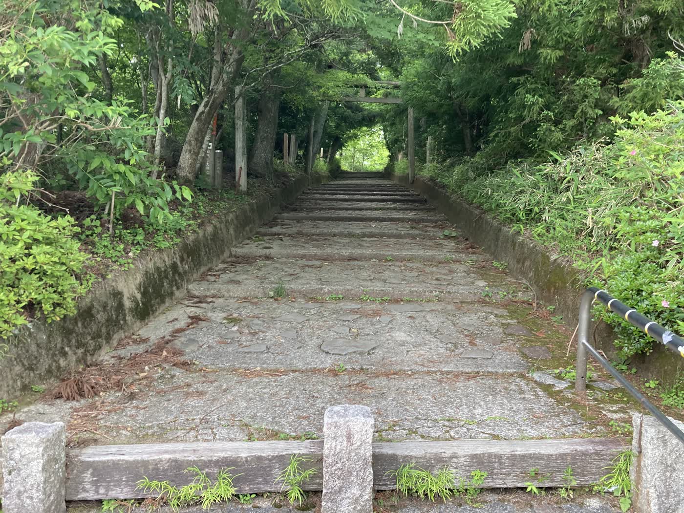 龍王神社へ上がる石段と参道
